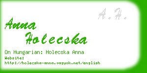 anna holecska business card